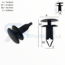 将图片加载到图库查看器，SPAREPAL FASTENER CLIP 推進式定位扣 SPL-10942