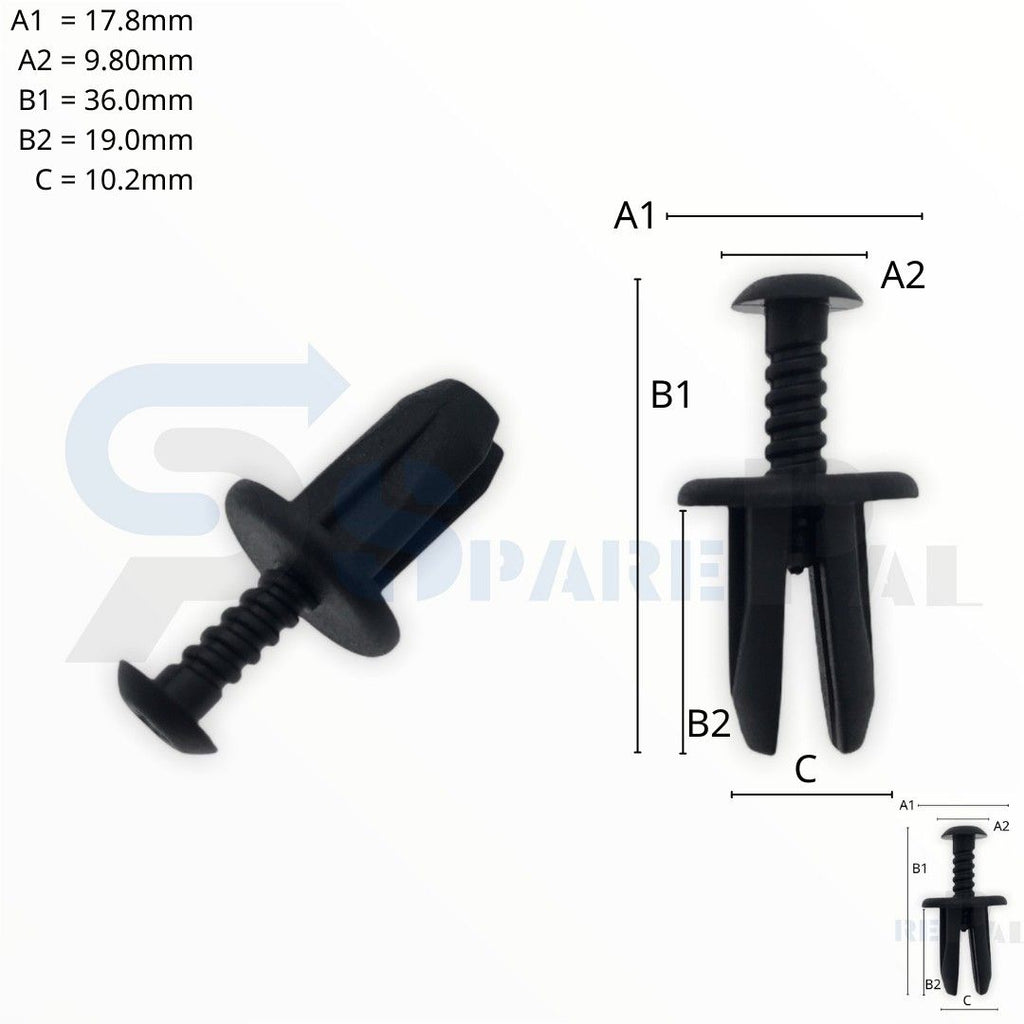 SPAREPAL FASTENER CLIP 推進式定位扣 SPL-11117