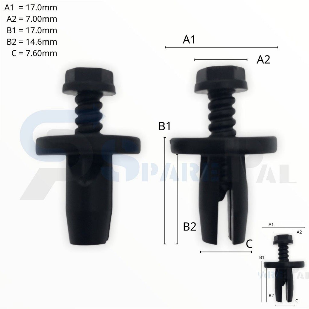 SPAREPAL FASTENER CLIP 推進式定位扣 SPL-10901