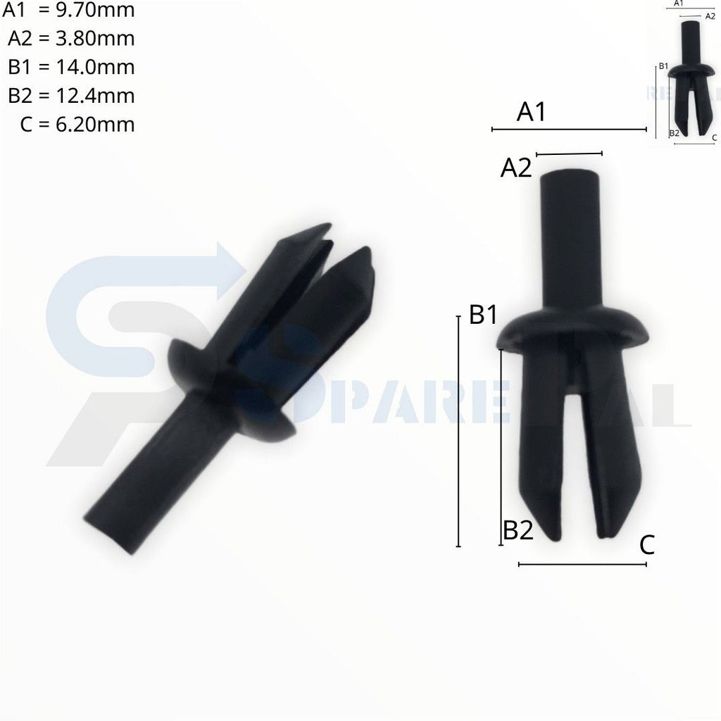 SPAREPAL FASTENER CLIP 推進式定位扣 SPL-10405