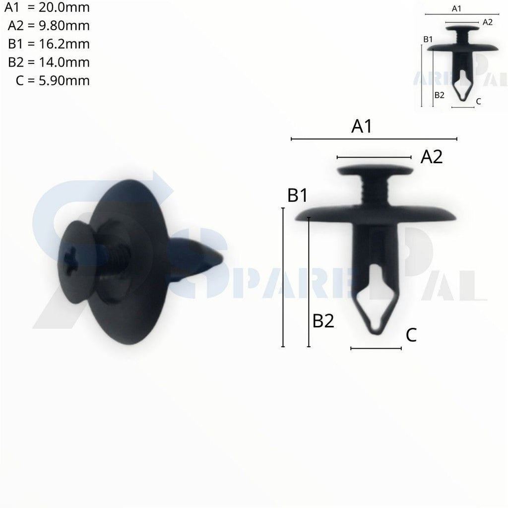 SPAREPAL FASTENER CLIP 推進式定位扣 SPL-10331