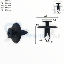 将图片加载到图库查看器，SPAREPAL FASTENER CLIP 推進式定位扣 SPL-10331