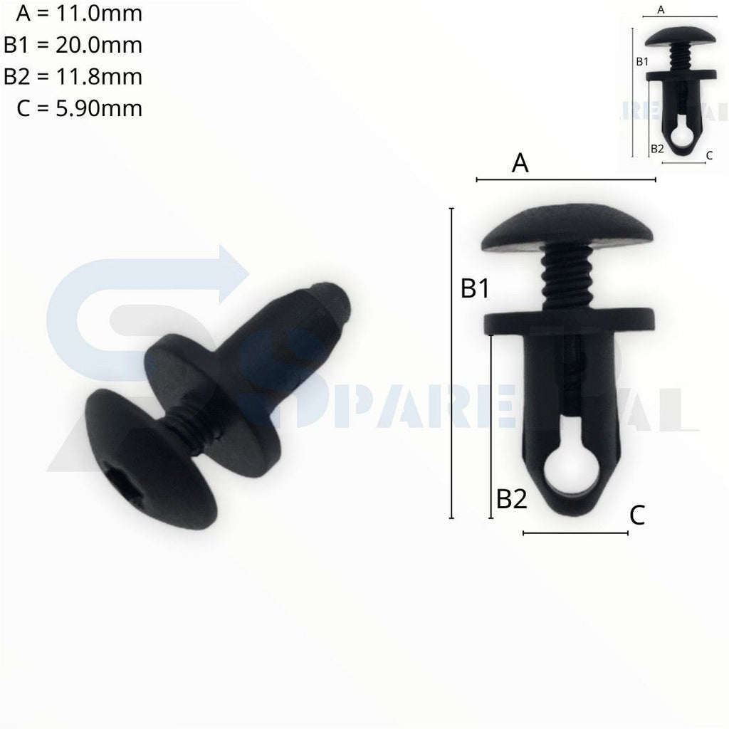 SPAREPAL FASTENER CLIP 推進式定位扣 SPL-10670