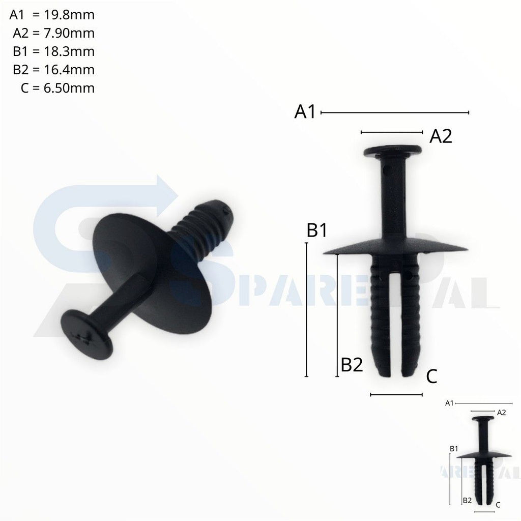 SPAREPAL FASTENER CLIP 推進式定位扣 SPL-10742