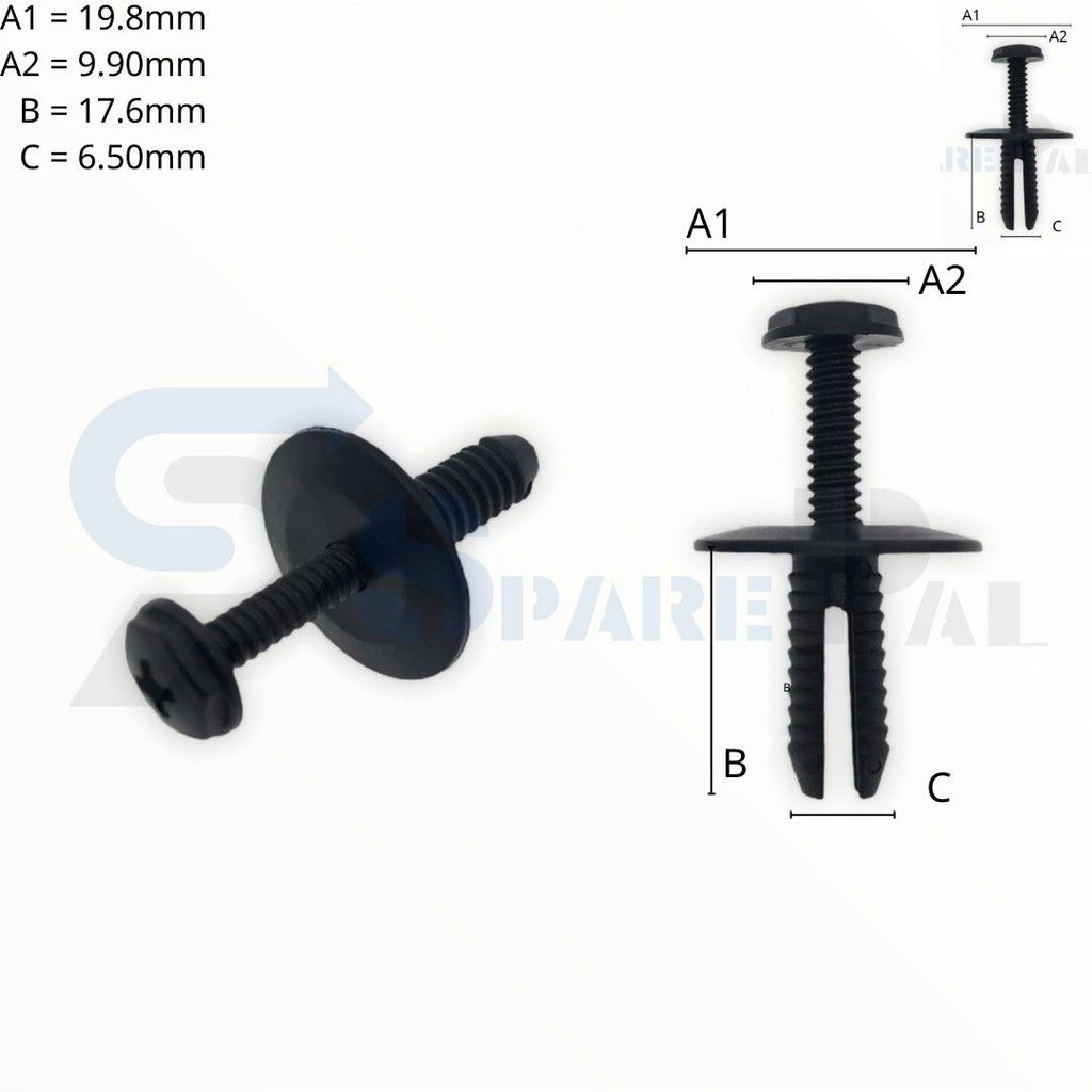 SPAREPAL FASTENER CLIP 推進式定位扣 SPL-10409