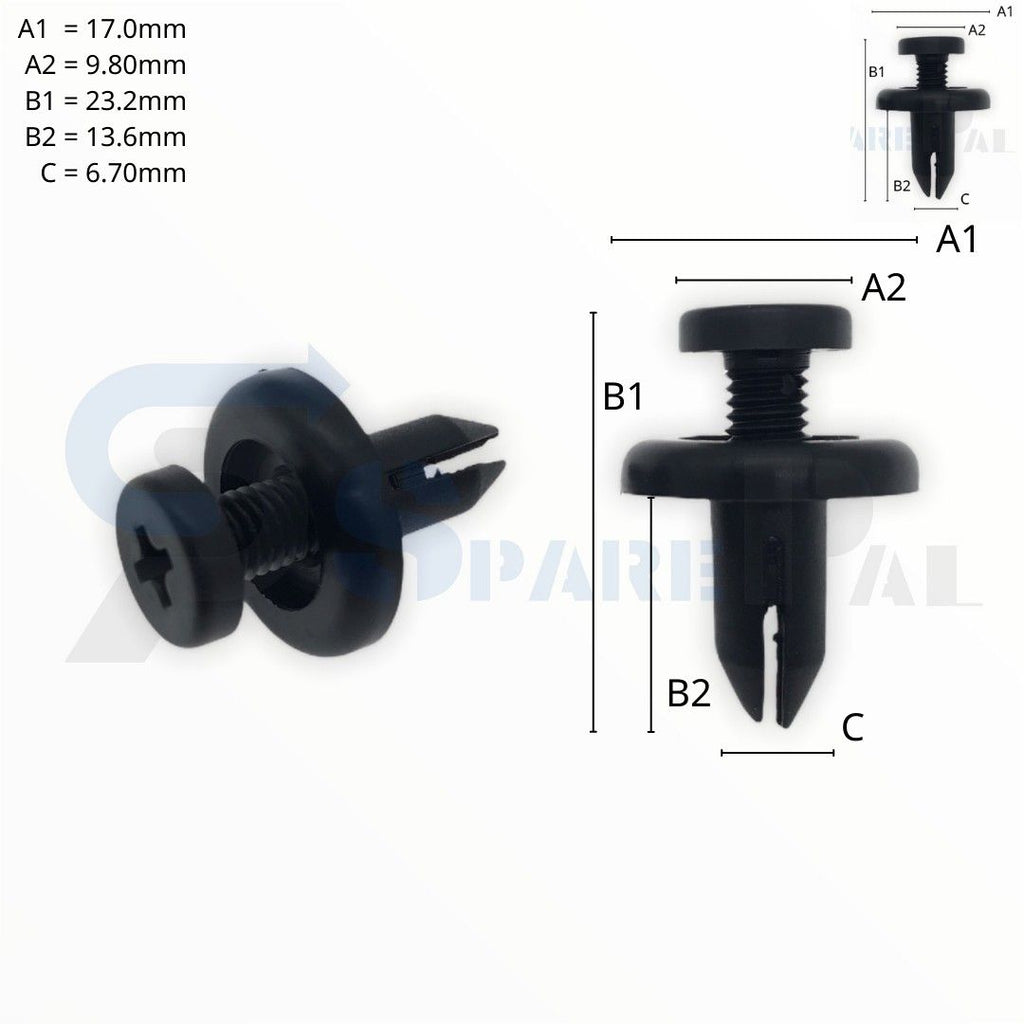 SPAREPAL FASTENER CLIP 推進式定位扣 SPL-10733