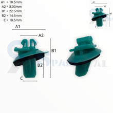 将图片加载到图库查看器，SPAREPAL FASTENER CLIP 護板扣 SPL-11072