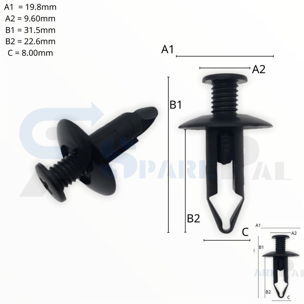 SPAREPAL FASTENER CLIP 推進式定位扣 SPL-10745