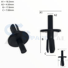 将图片加载到图库查看器，SPAREPAL FASTENER CLIP 推進式定位扣 SPL-10819