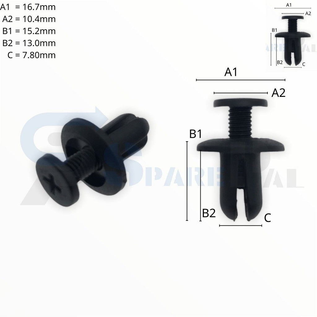 SPAREPAL FASTENER CLIP 推進式定位扣 SPL-10336