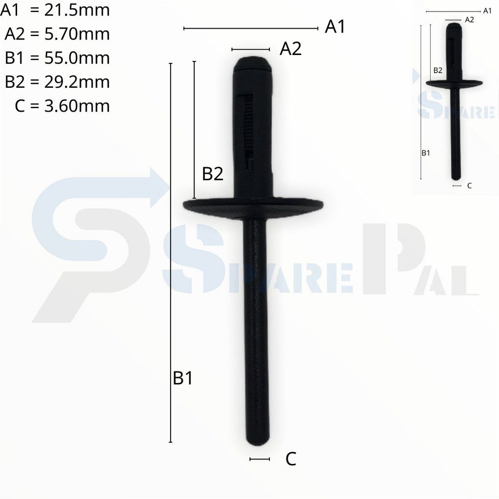 SPAREPAL FASTENER CLIP 拉釘膠 SPL-10001