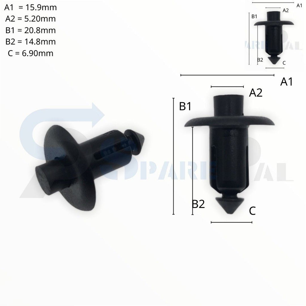 SPAREPAL FASTENER CLIP 推進式定位扣 SPL-10740