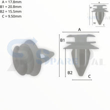 将图片加载到图库查看器，SPAREPAL FASTENER CLIP 護板扣 SPL-10362