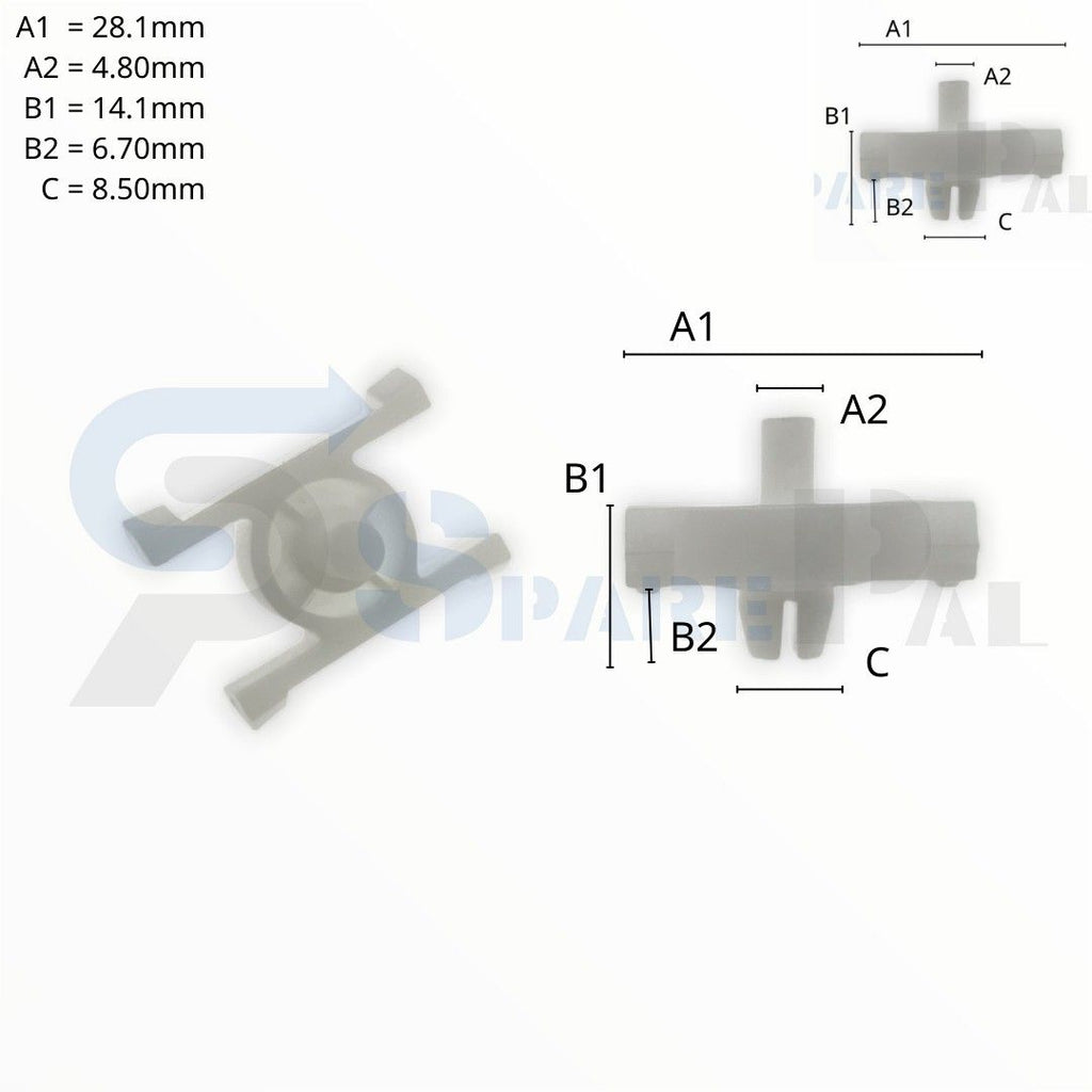 SPAREPAL FASTENER CLIP 推進式定位扣 SPL-10368