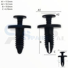 将图片加载到图库查看器，SPAREPAL FASTENER CLIP 推進式定位扣 SPL-10979